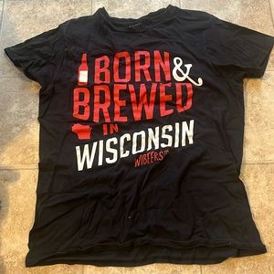 Black Wisconsin beer t shirt
